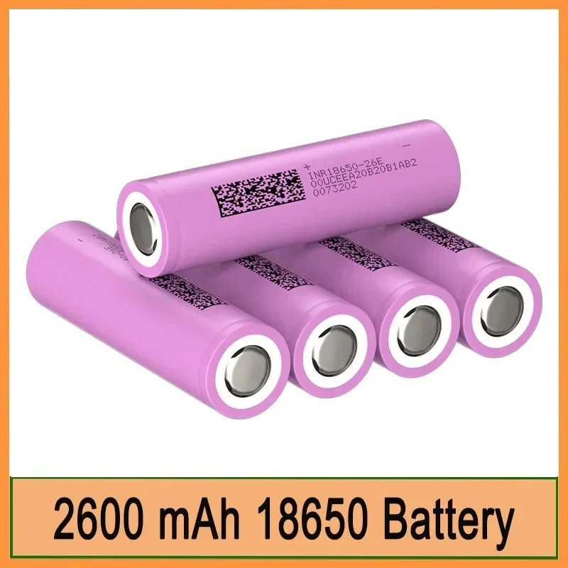 3.7V 2600mAh INR18650 26E Lithium Rechargeable Battery INR18650 26E  High Discharge 30A Power Bateria Cell for Screwdriver