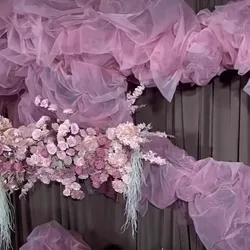 1x1meters Soft light Metal Decorative mesh Nets Crystal cloud modeling Props Background for Wedding Birthday Party