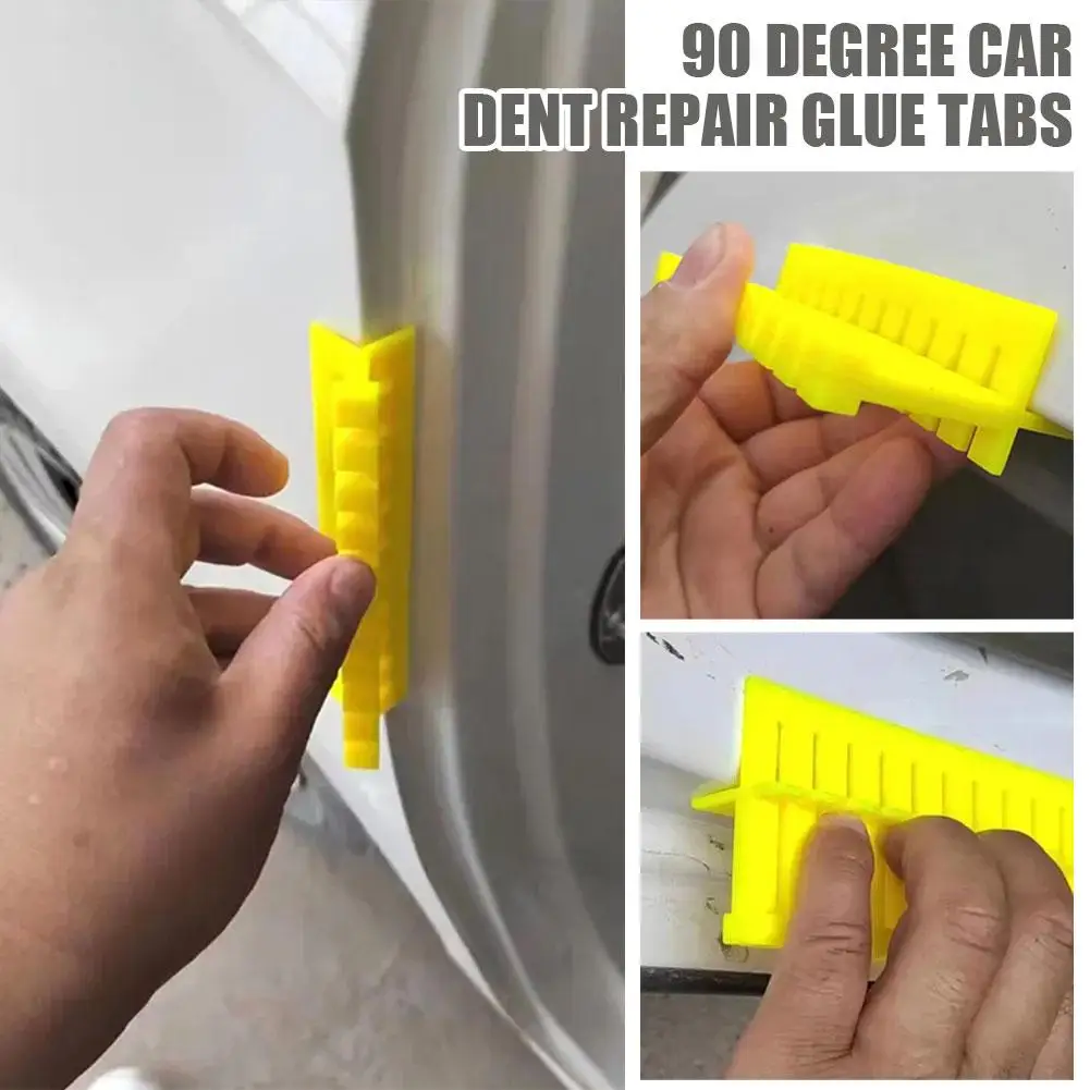 90 Degree Car Dent Repair Glue Tabs PDR King Dent Removal Tabs Tabs Repairing Paintless Plastic Car Tabs Glue Puller Right