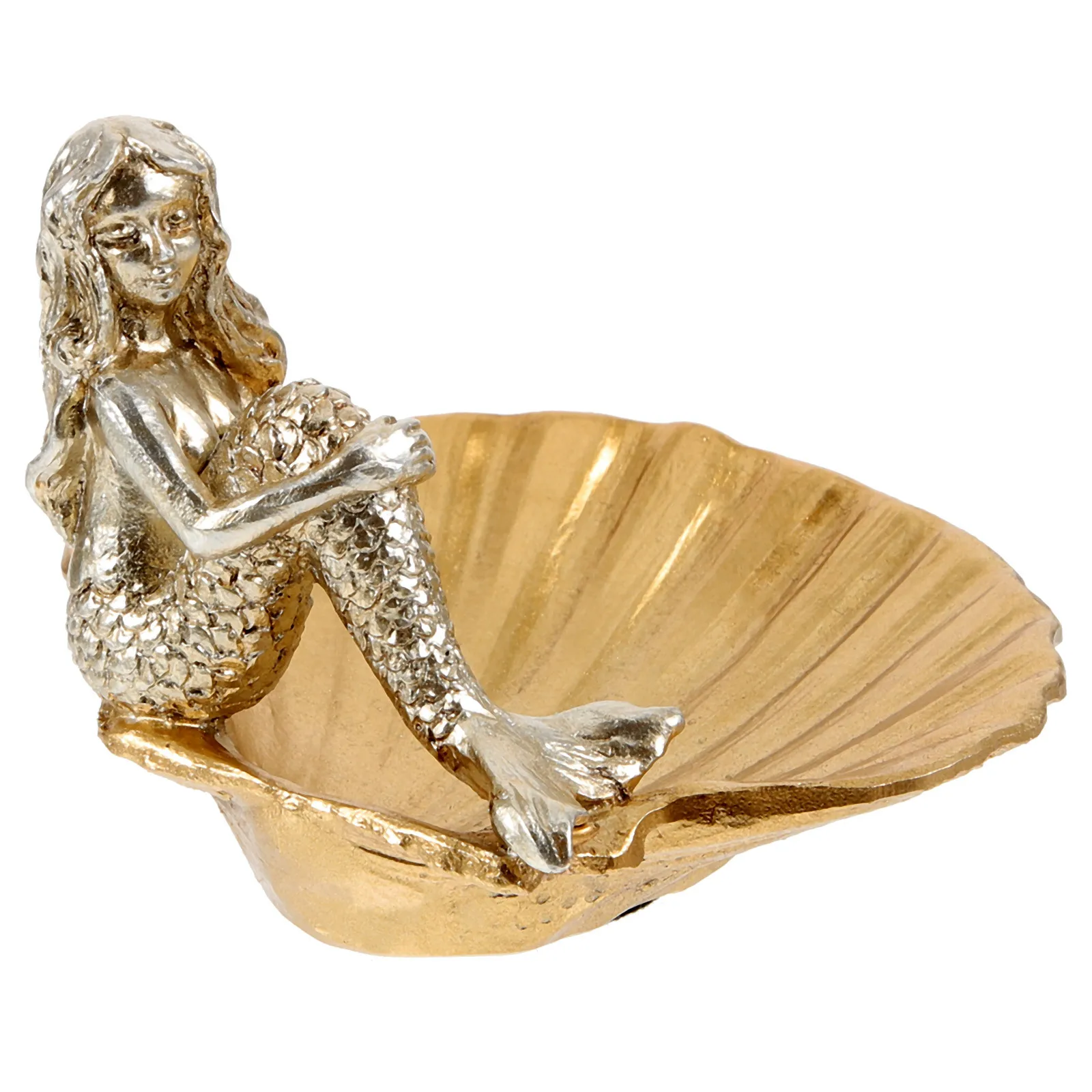 

Подставка для украшений в виде русалки и ракушки из смолы, ретро-орнамент для колец, ожерелий, декора для ванной и спальни, поднос для украшений