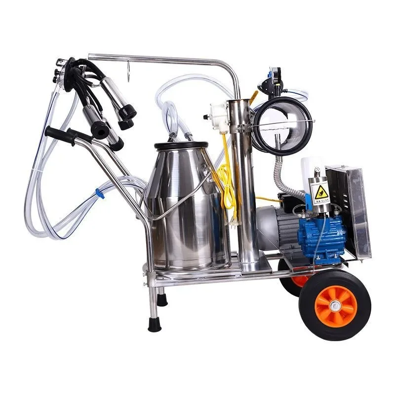 Household Cattle and Sheep Pulse Vacuum Pump Mobile Pulse Cow and Sheep Milking Machine Camel Milking Machine Milking Machine