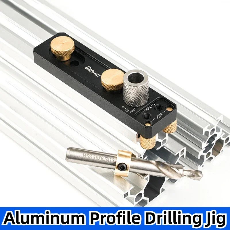 Aluminum Profile Drilling Locator Universal Punching Jig Aluminum Perforated Connection Aid Hole Punch Professional Power Tools