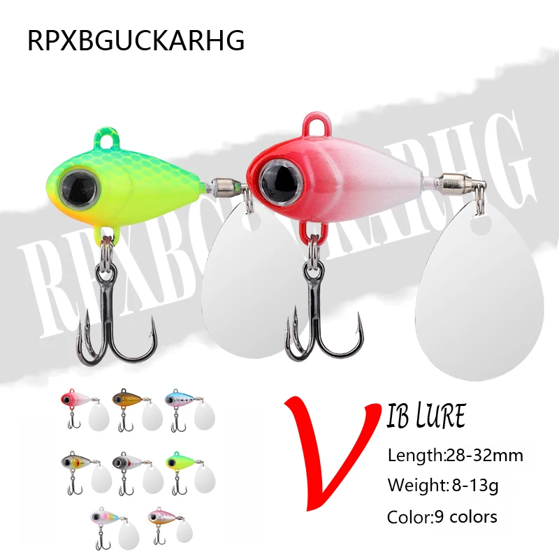 Spinner Bait Sinking Metal Jig VIB Chatterbait Rotating Tail Vatalion Lure Sea Fishing Tackle Bass Carp Spoon Wobblers Buzzbait