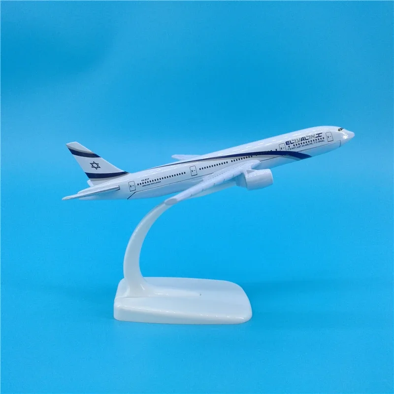 Modelo de Avión B777 a escala 1:400, juguete coleccionable de Metal, 16cm