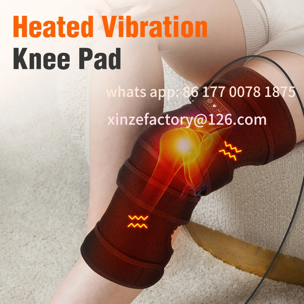Customizable Leg Heating Knee Pad 12V USB Charging Heated Knee Brace Eletric Vibration Massage Device For Knee