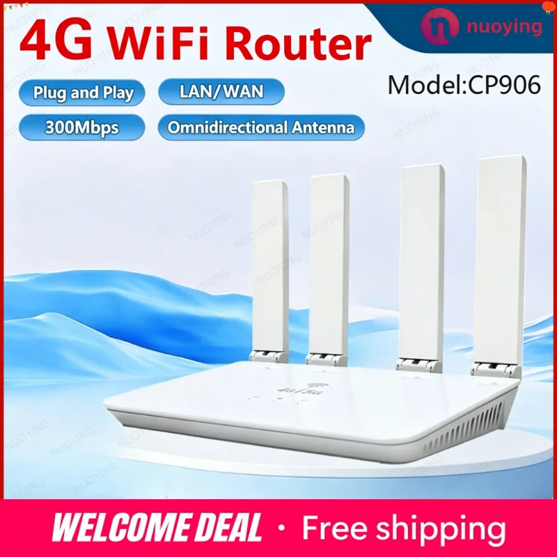CPE906 LTE 4G 5G WLAN-Router mit Kamerafunktion SIM-Kartensteckplatz USB-Anschluss Zuverlässiges Netzwerkgerät für Heim- und Büroanwendungen