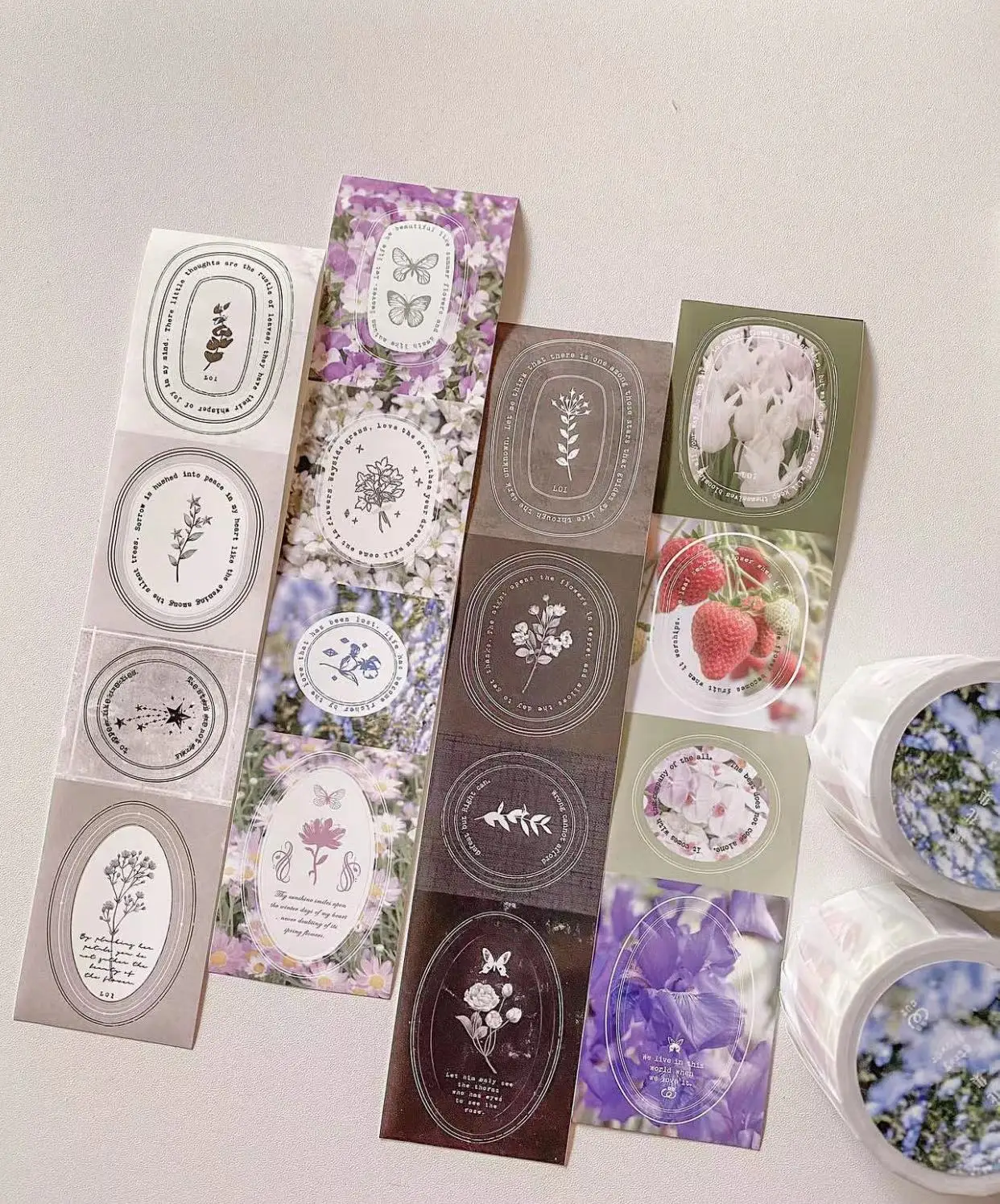 Loidesign Vintage Stray Flower Washi Tape Planner DIY Card Making Scrapbooking Plan Decorative Sticker