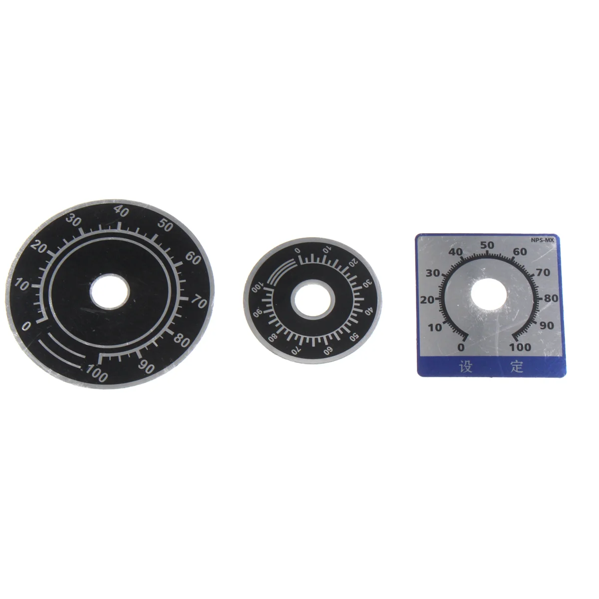 5/2PCS 0-100 digital dial dial plate Aluminum label A03 knob cap WTH118 RV24 WX050 potentiometer