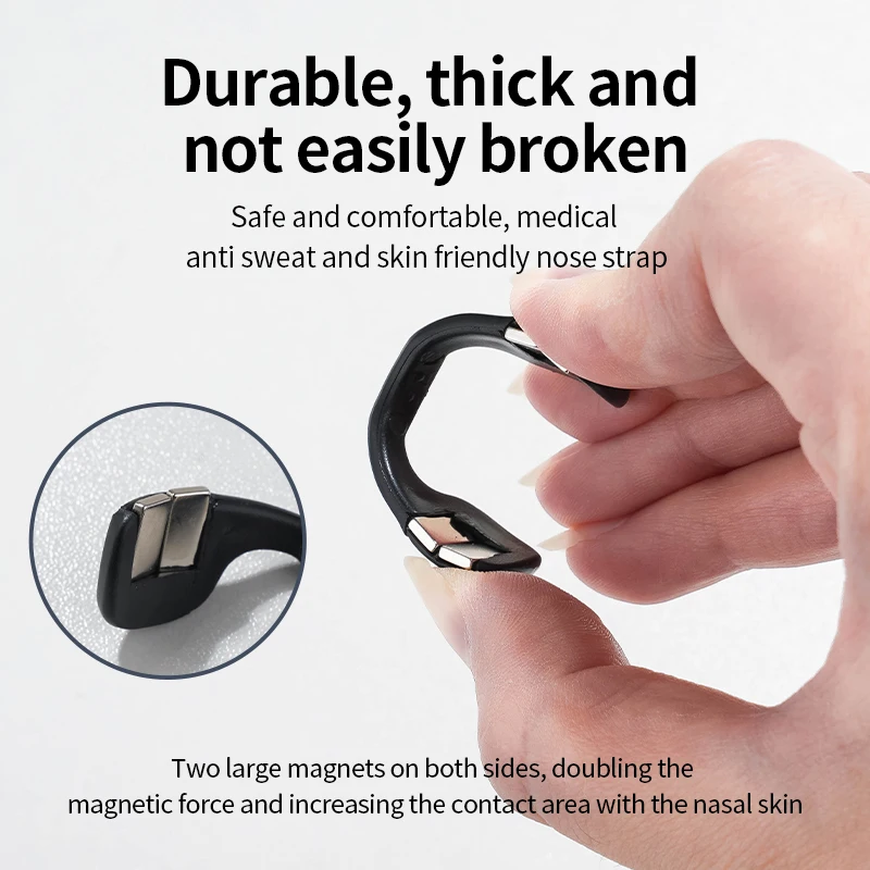 ชุดอุปกรณ์คลิปหนีบจมูกป้องกันการนอนกรน ช่วยการหายใจทางจมูก พร้อมแถบแม่เหล็ก ช่วยเพิ่มการหายใจขณะเล่นกีฬา ช่วยการนอนหลับ ชุดเริ่มต้น