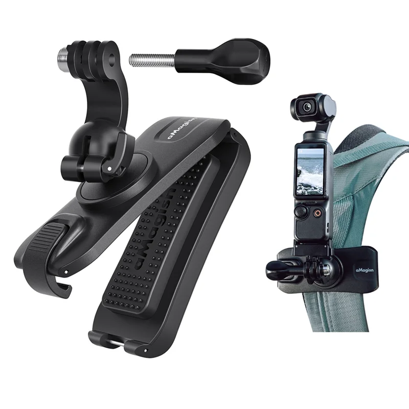 ABKI-아마기스 360 °   회전 배낭 클립 Insta 360 Ace Pro 2 X4 Gopro 13 Action 4 Accessorie 용 자체 적응형 짐벌 클램프 마운트