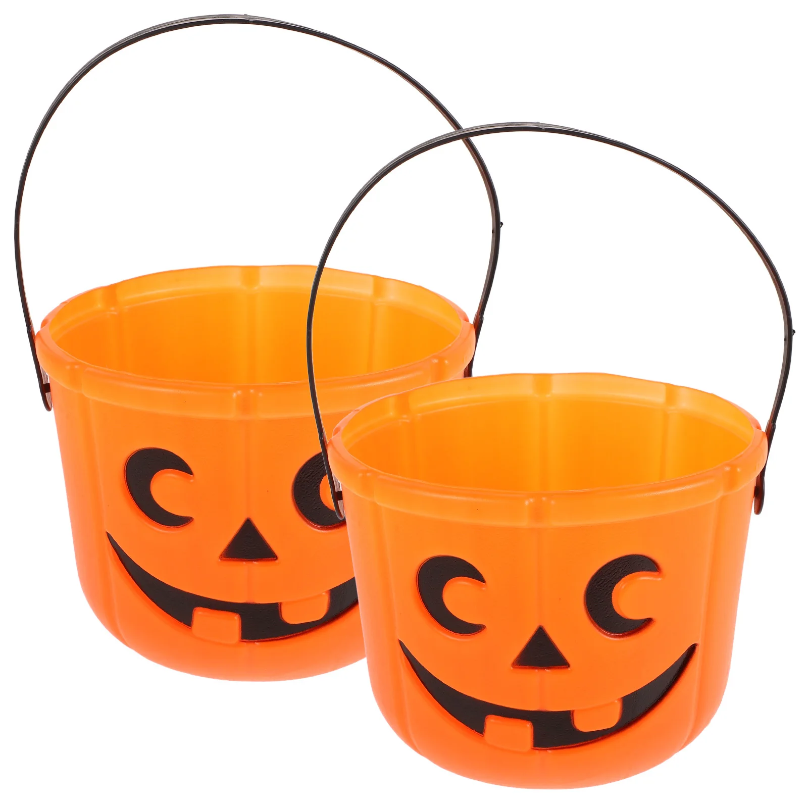 

2Pcs Halloween Plastic Lantern Unique LED Light Durable Lightweight for Indoor Outdoor Party Decoration Size M