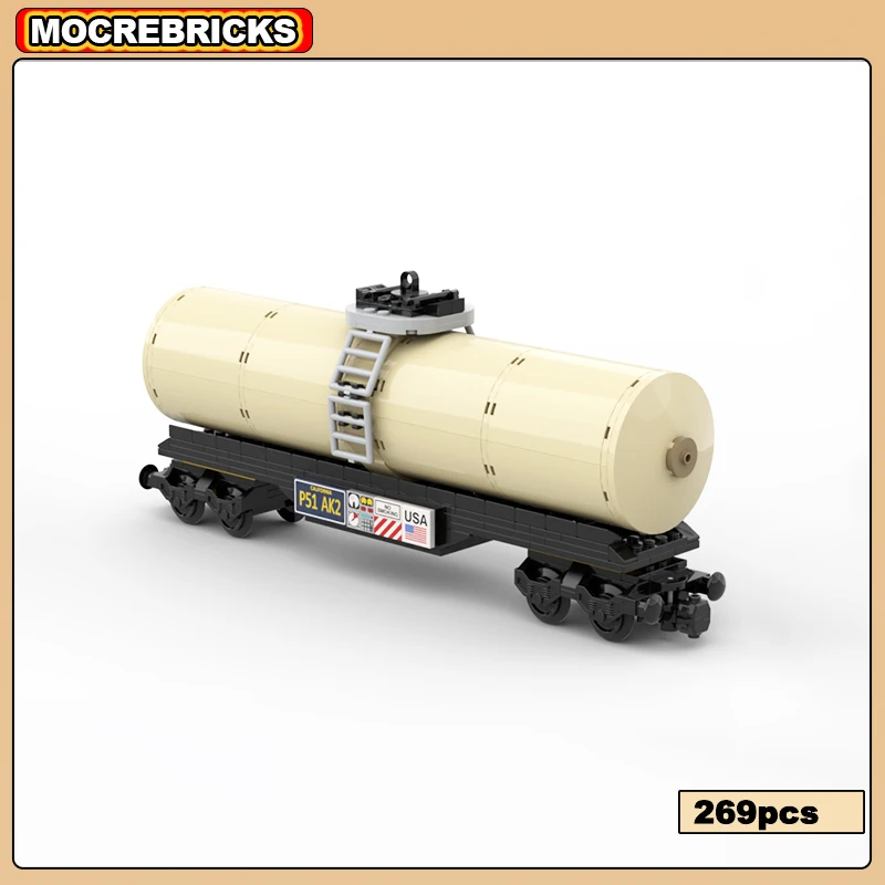 MOC-145187 City Transport Vehicle High Tank Vehicle High Flat Plate Vehicle Building Block Assembly Model Brick Toys Gifts