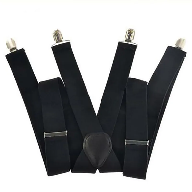 

35/25/20mm Wide Men Suspenders High Elastic Adjustable 4 Strong Clips Suspender Heavy Duty X Back Trousers Braces