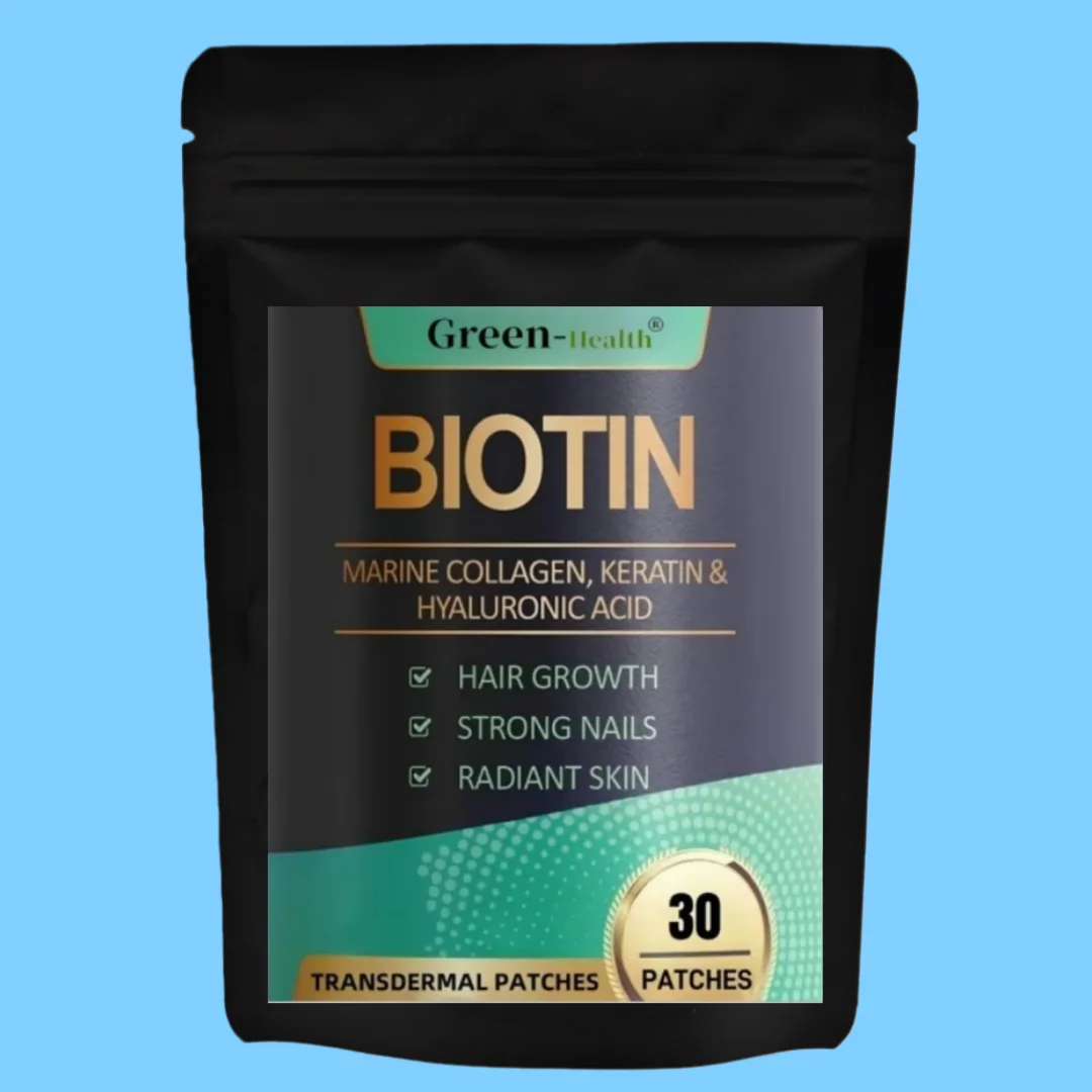 30 patchs de biotine (transdérmique) – Kératine + collagène marin et vitalité cutanée des cheveux