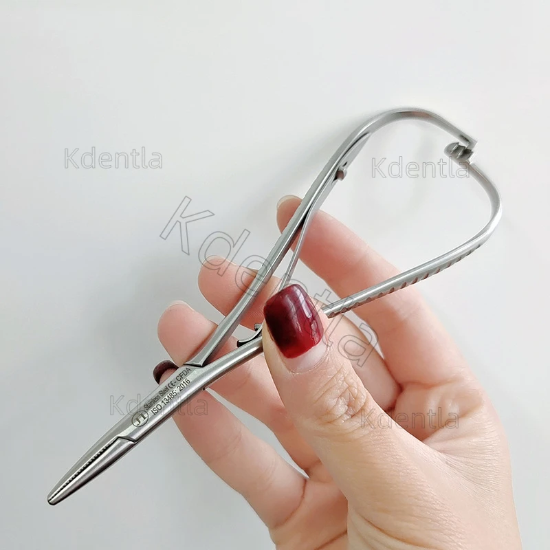 5pcs Dental Needle Holder Tweezers Orthodontic Instrument Stainless Steel Mathieu Needle Holder Tools Dentistry Instrument