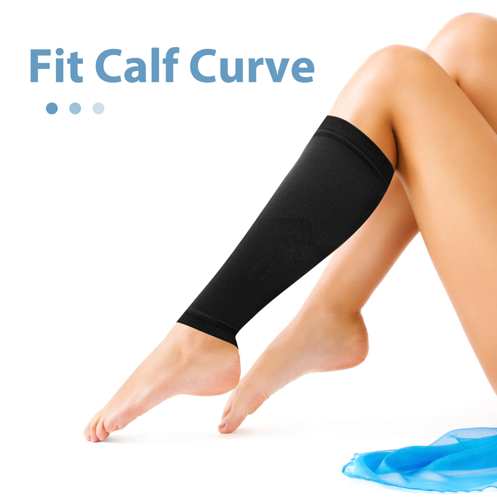 الرياضة ضغط تدفئة الساق العجل كم الرجال طويلة الأكمام الكبار جوارب كرة القدم استبدال طماق #3