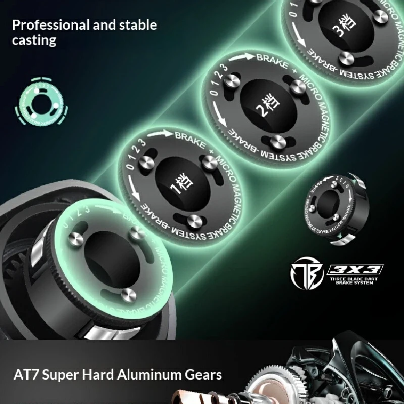 Hasida Baitcasting Reel Aurora Air Cf Ultralight Long Casting Ceramic Bearing Three Blade Brake System For Micro Lure Fishing