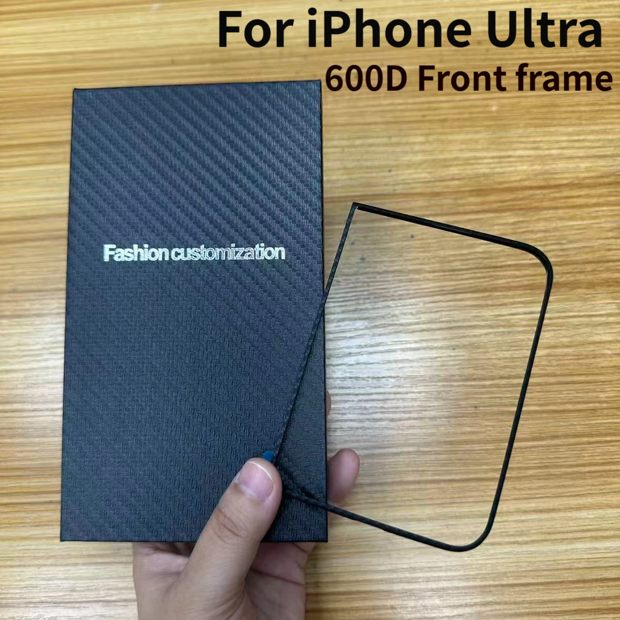 The Front Frame of 600D Carbon Fiber Case Is Suitable for iPhone Duo 18 Ultra Thin lightweight Aramid Fiber PC Front Frame Cover