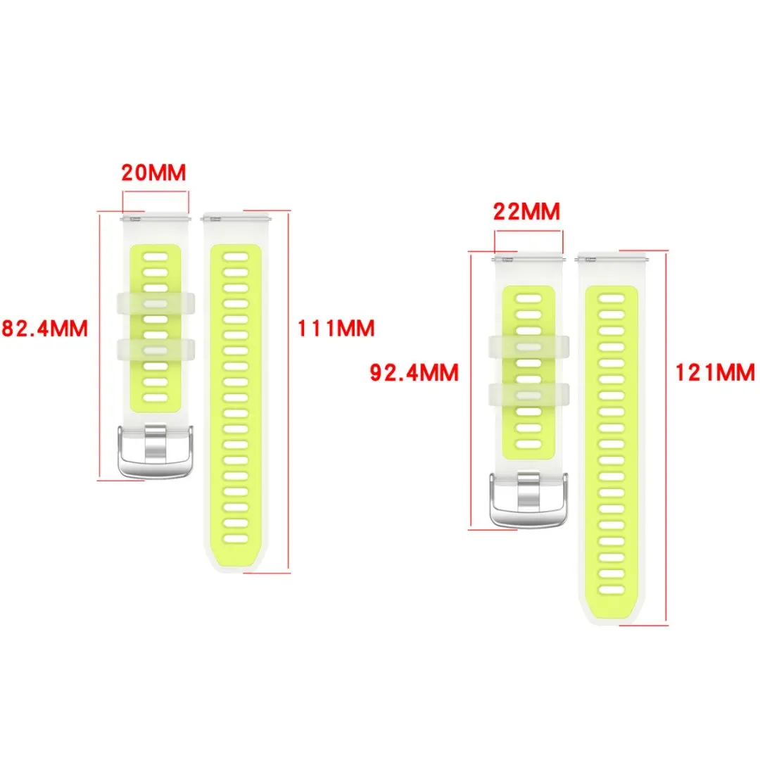 20 22mm Jelly Color Silicone Replacement Wrist Band For Garmin Forerunner 570 42mm 47mm 55 158 245 645 165 255 265 music 970