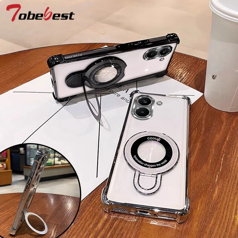 Shockproof Plating Magnetic Bracket For Magsafe Case For Xia