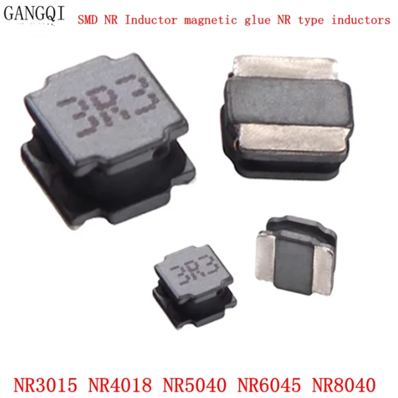 10PCS 10PCS SMD NR Inductor Magnetic Glue NR Type Inductors NR3015 NR4018 NR5040 NR6045 NR8040 1UH 4.7UH 10UH Power Inductor