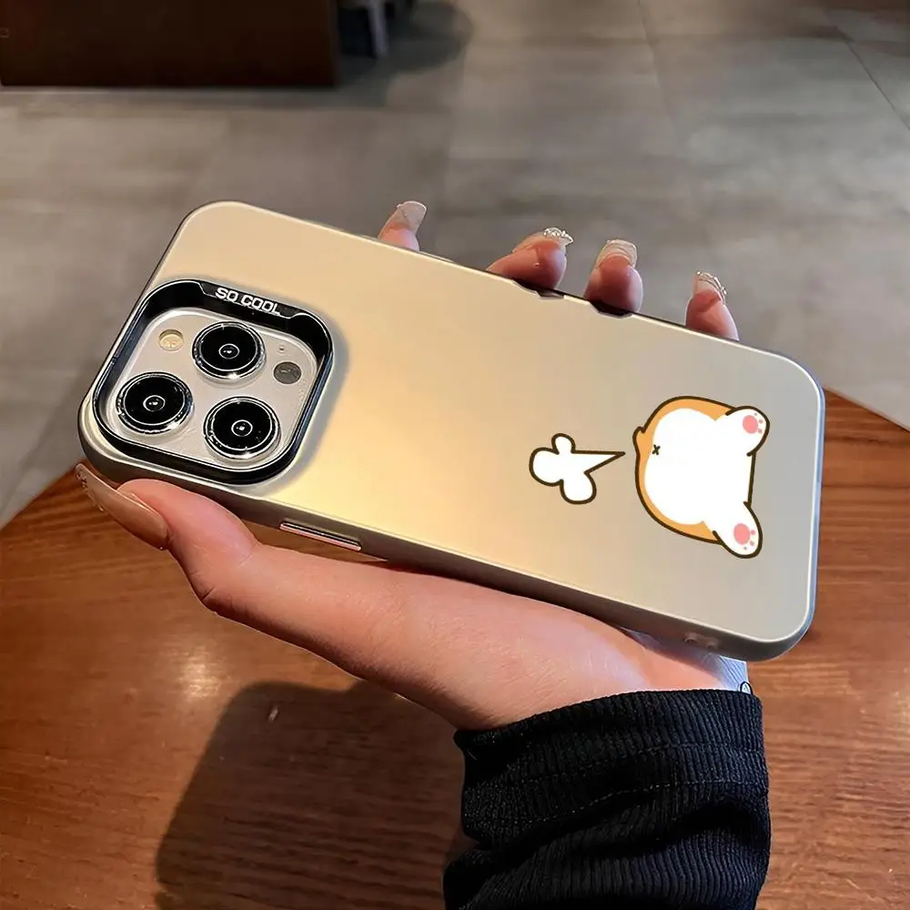Funny Cute Dog Corgi Phone Case for iphone 16 15 14 13 11 12 Pro Max Xr X Xs 8 7 Plus Color Silver Cover image 6