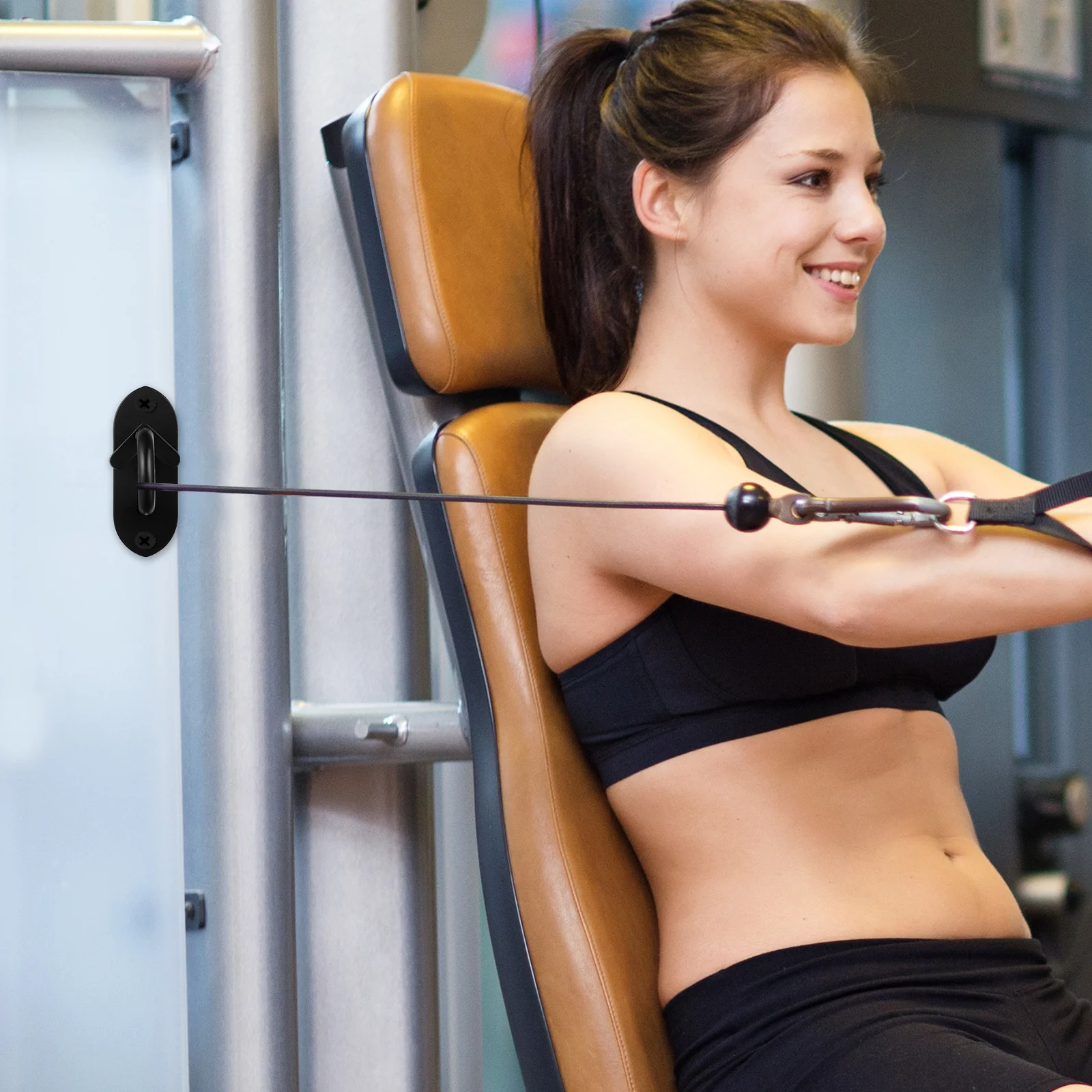 

2Pcs Multi-Function Heavy Duty Resistance Band Wall Anchor Hooks for Doors Walls Ceilings Easy Installation Space Saving