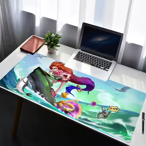Mouse Pad Laptop Non Slip Extended Desktop Mouse Mat PC Rubber L-league of Legends Zoe Keyboard Pad Gaming Accessories Mousepad