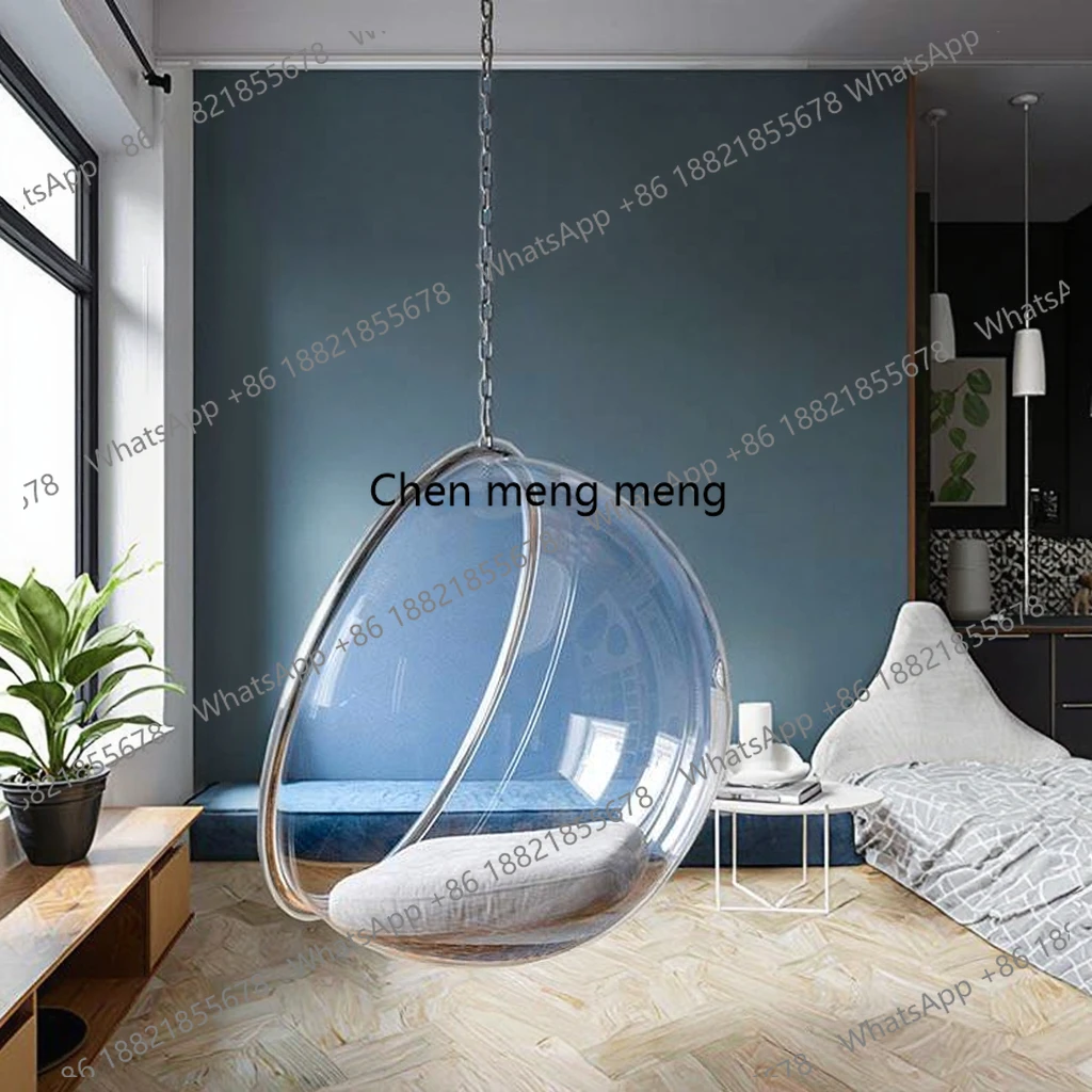 Hanging fiberglass bubble chair swing chair for living room and villa indoor and outdoor use