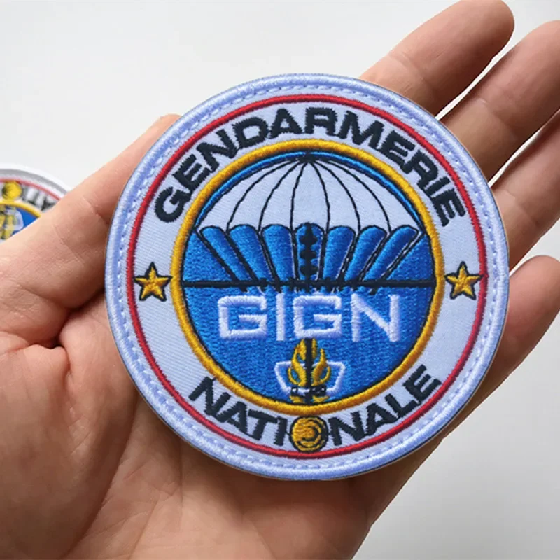 French Embroidery Tactical Patch Outdoor  Badge Armband Clothing Patch High Quality  Logo Sticker