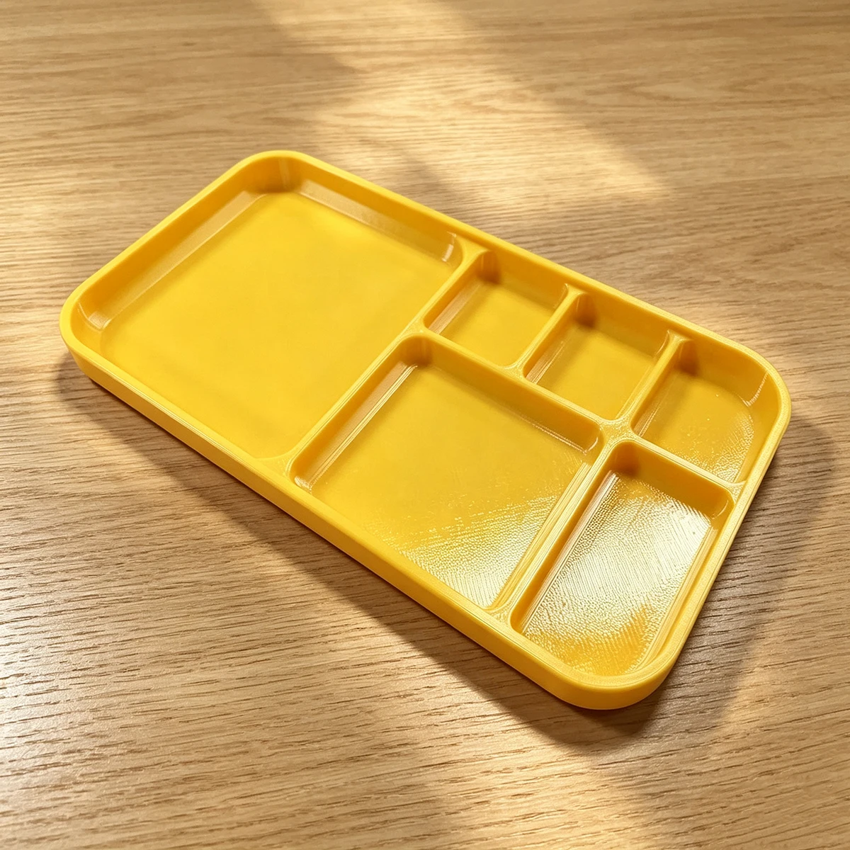 Multi-Compartment Desktop Storage Tray, Stationery and Miscellaneous Item Sorting Tray, Office Desk Small Item Compartmentalized Storage Box, Plastic Organizer Tray