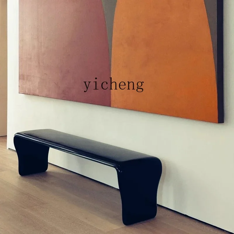 PYH Modern Simple Light Luxury Advanced Art Minimalist Creative Side Table Bench Entrance Shoes Changing Stool