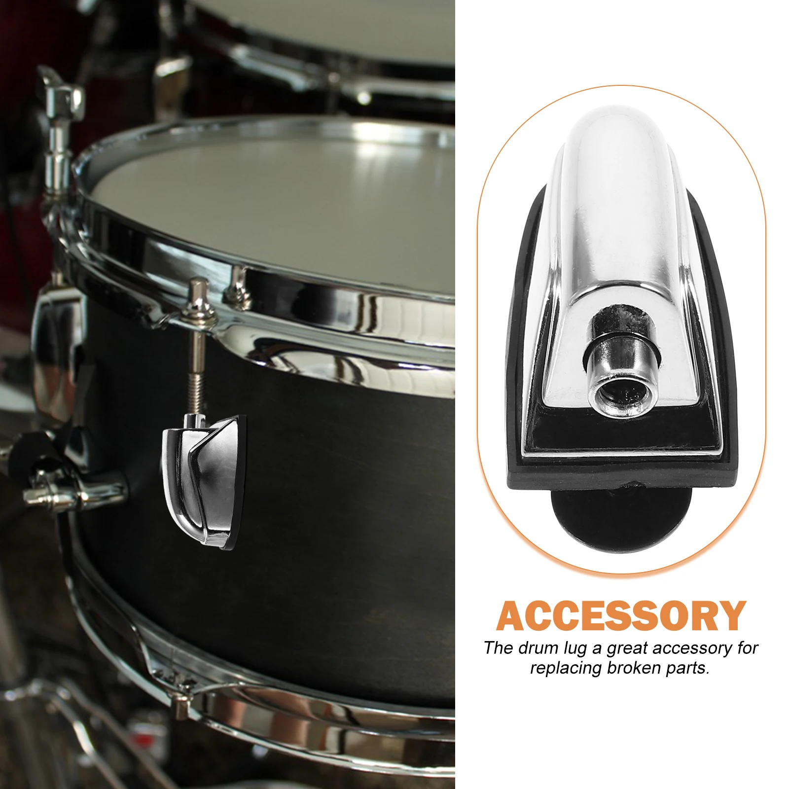 

Aluminum Alloy Drum Ears Lugs Parts Triangle Kit Accessories Single Ended Percussion Mount Replacement Accessory
