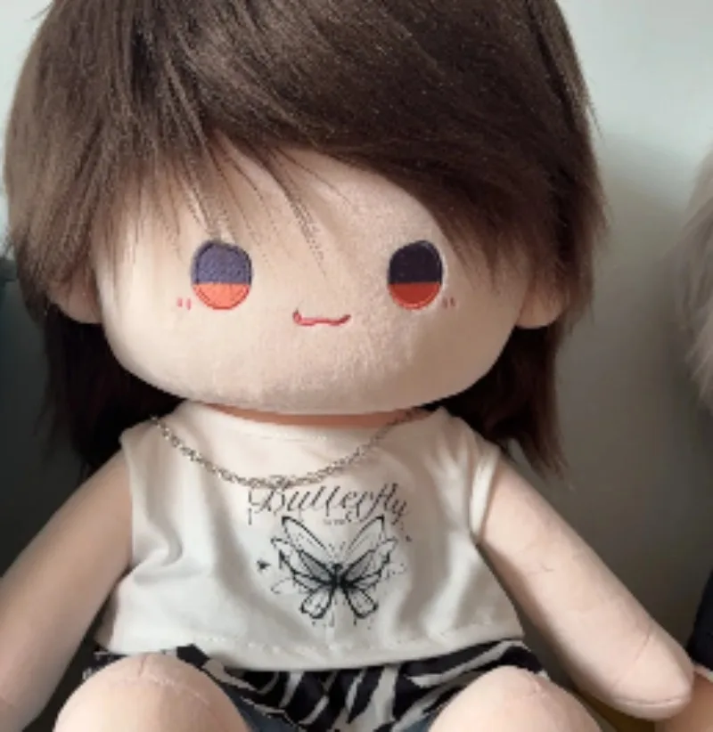 

40CM Sitting Doll Game Love and Deepspace Sylus Crow Caps Pillow Hair with Fried Hair Plush Pillows Cartoon Dress-up Cotton Doll