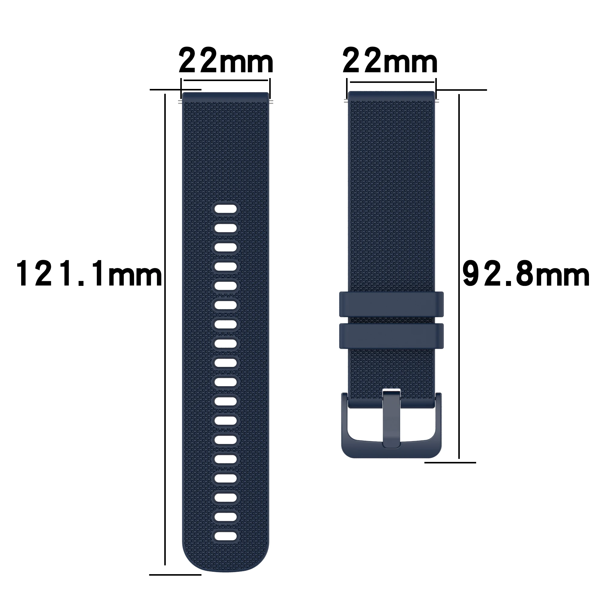 22mm Silicone Bracelet For Garmin Vivoactive 4/venu 2 Watchband Watch Strap For Amazfit GTR 2/2E/GTR 3 /3 PRO/GTR 4/47mm Band