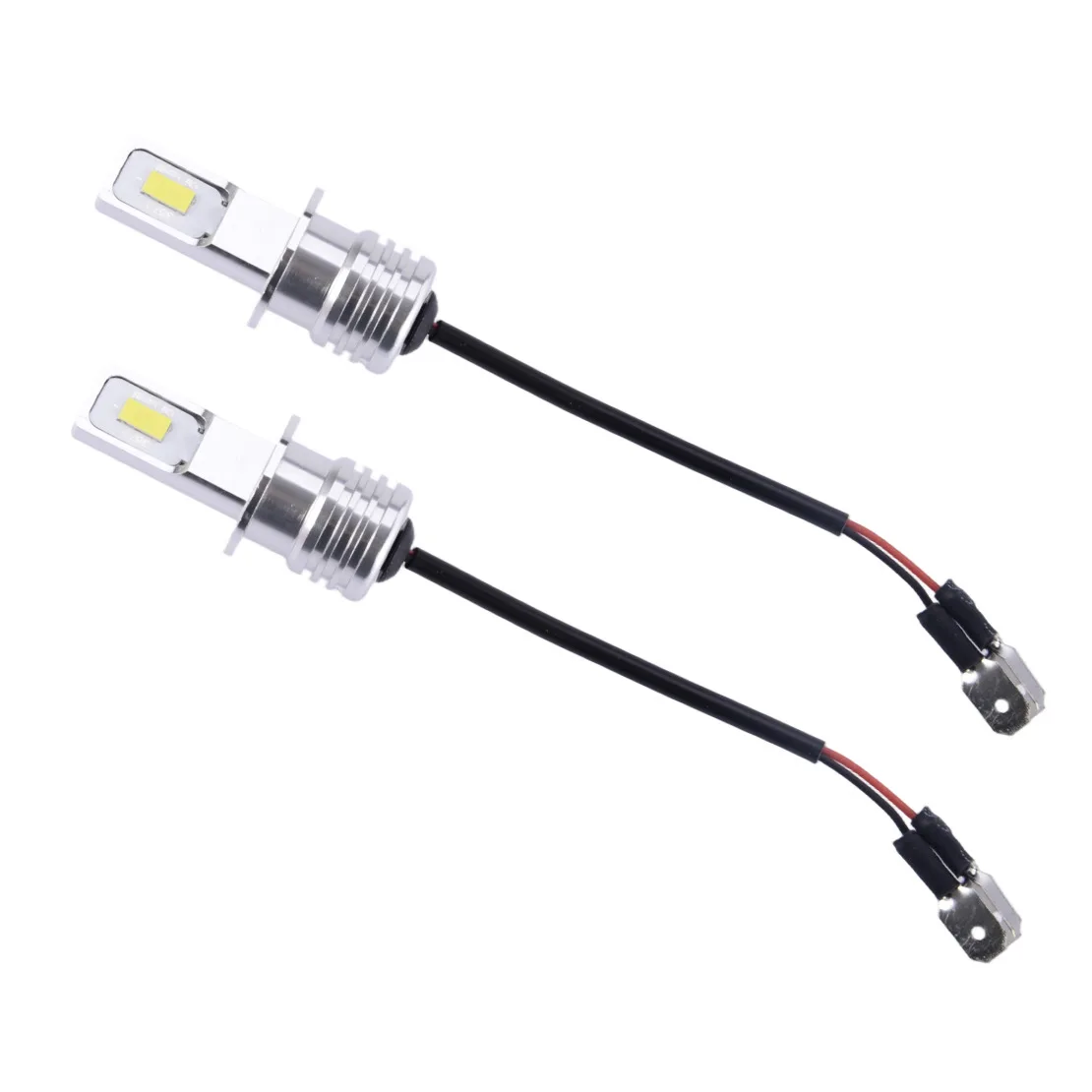 

2pcs Car Yellow LED Fog Light Bulb With Connector Harness Conversion Kit 12V-24V H3 80W