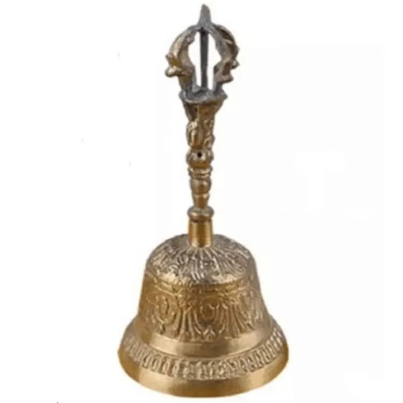Brass bell with handle, using casting technology, environmentally friendly decoration antique dining table bell
