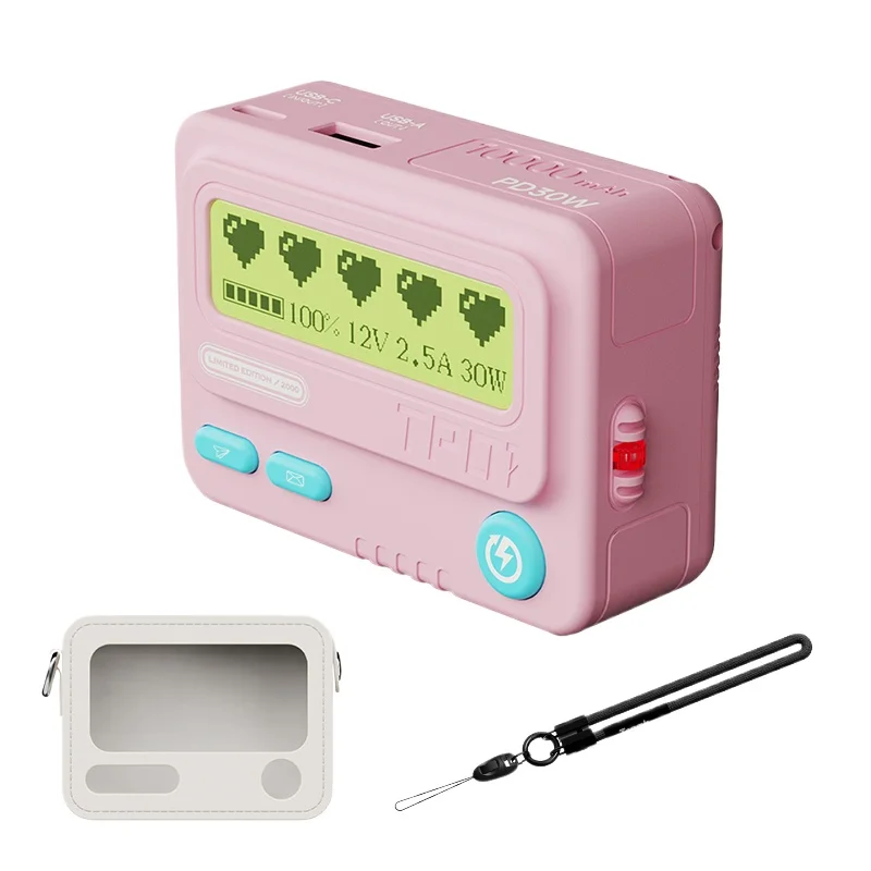 

*Retro BB machine power bank mobile power supply PD30W fast charging with display screen call pager