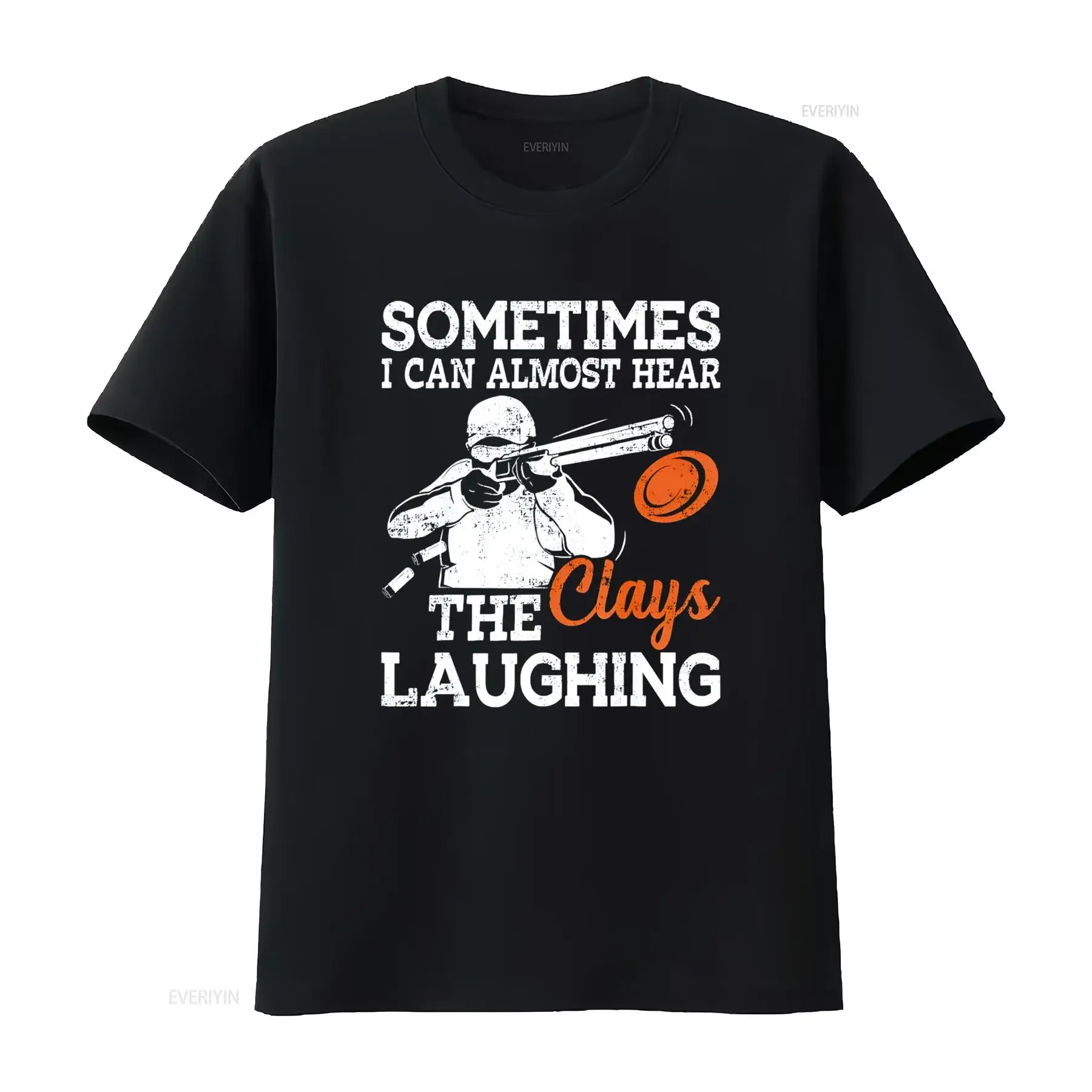 Sometimes I Can Almost Hear The Clays Laughing Skeet Lover T Shirt vintage Washed homme Casual Top For Everyday Wear streetwear
