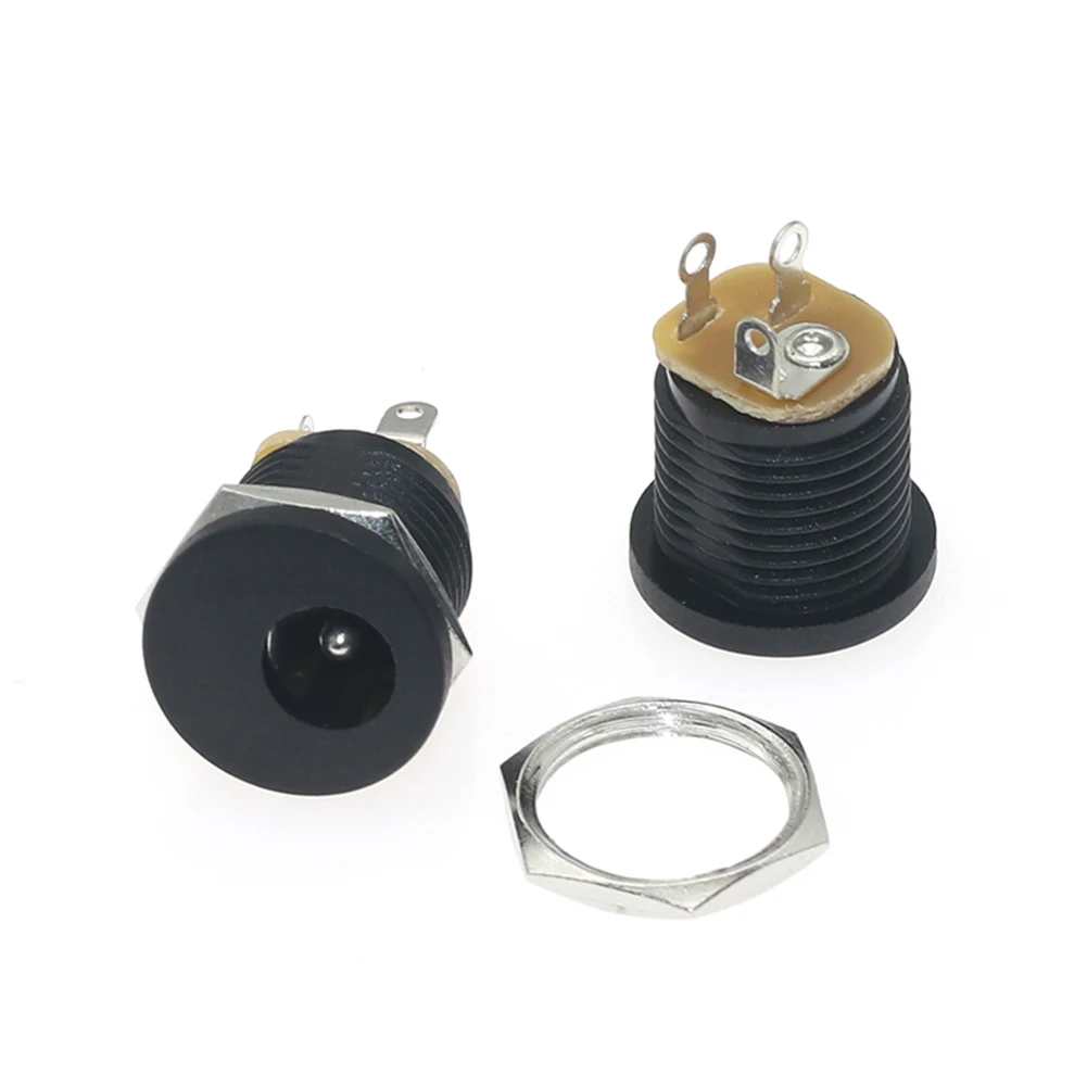 DC Plug Socket Connectors Pin Diameter 2.1mm Plastic+Metal Rated Current 0.5A Socket Type DC-022 Outside Diameter 5.5mm