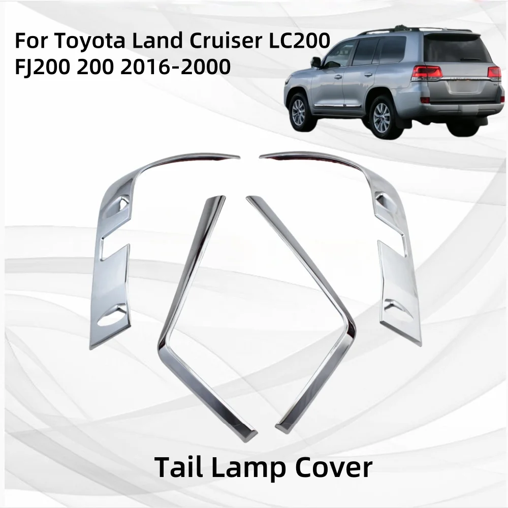 For Toyota Land Cruiser LC200 FJ200 200 2016 2017 2018 2019 2020 Chrome Car Accessories Plated Tail Lamp Cover Trim Paste Style