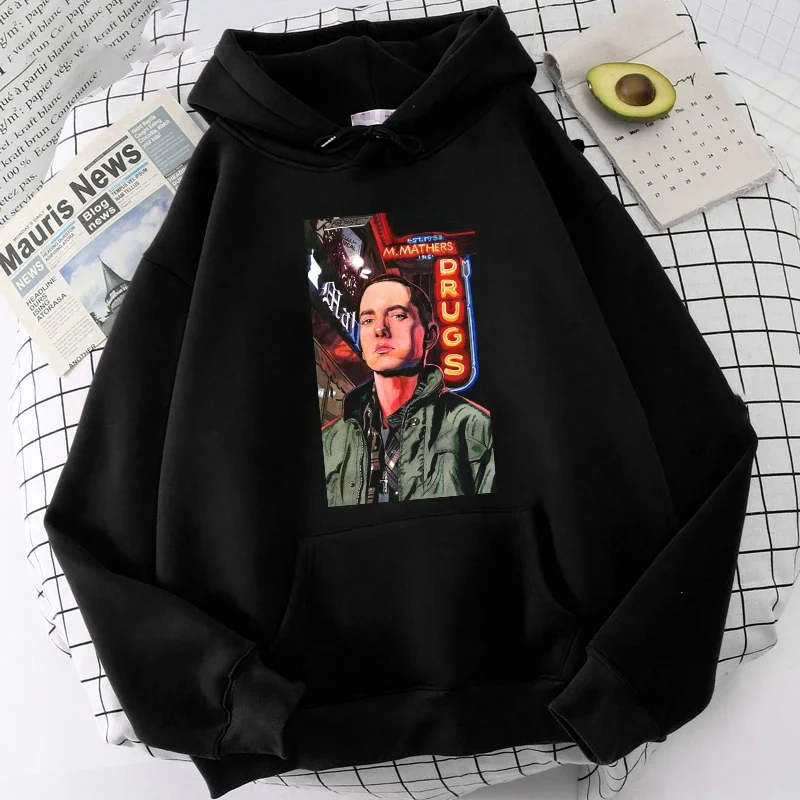 Eminem Hoodies Men Fashion Coat Harajuku Rapper Hoodie Kids Hip Hop Clothing Boys Tracksuit Sweatshirt Pullover Rock Men Women