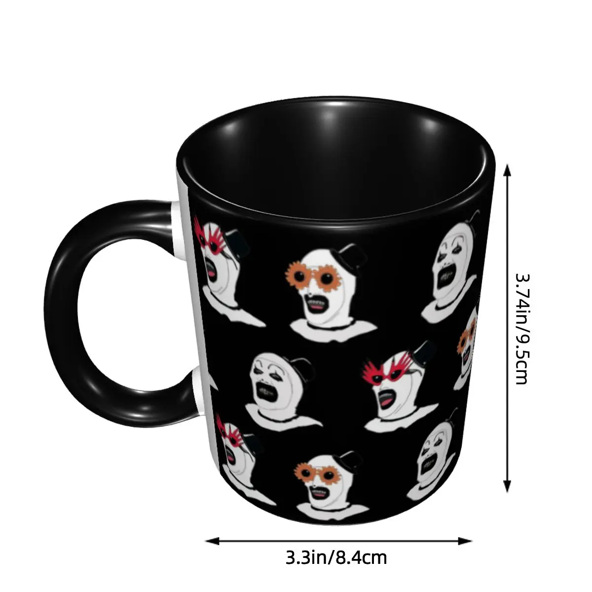 The Terrifier Art The Clown Merch Coffee Mugs Cute Terrifier 2 Sunflower Cup Gift For Women Men