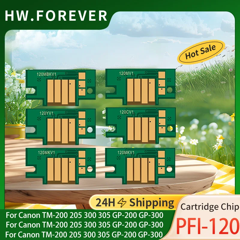 PFI-120 PFI 120 Cartridge Chip For Canon imagePROGRAF TM-200 TM200 TM-205 TM-300 TM-305 TM300 Printer Stable Cartridge Chip