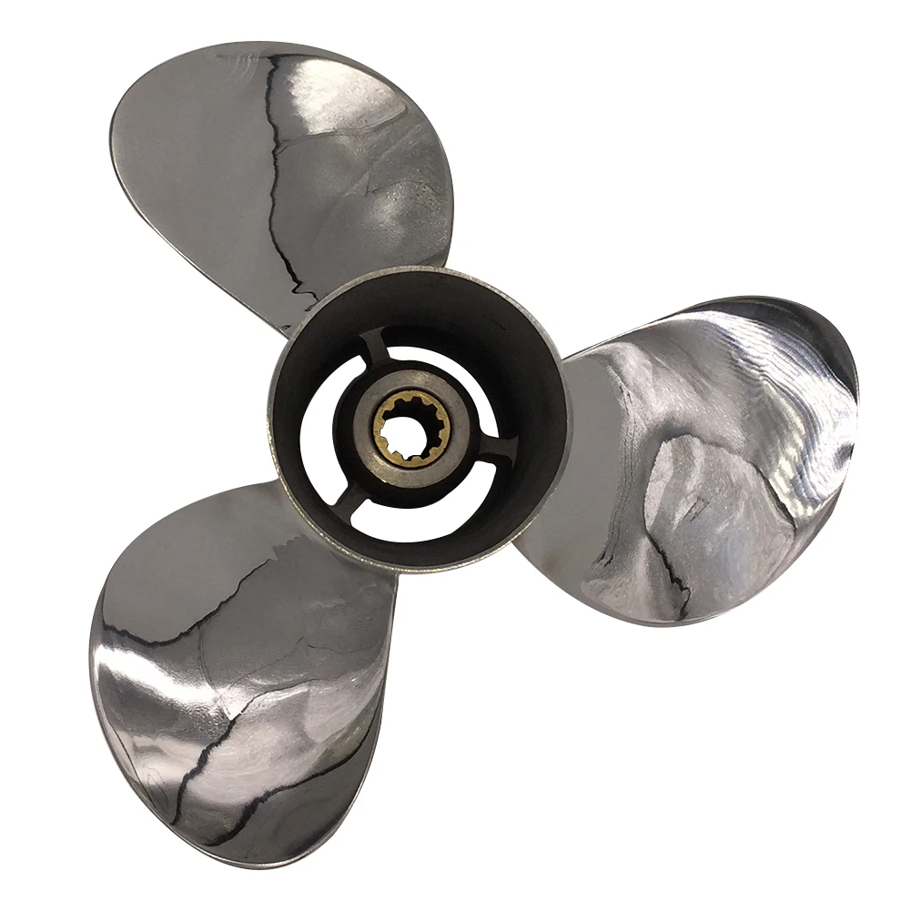 Boat Propeller 9.9x14 for Honda 25HP-30HP 3 Blades Stainless Steel Prop SS 10 Tooth RH OEM NO: 58133-ZV7-014AH 9.9x14