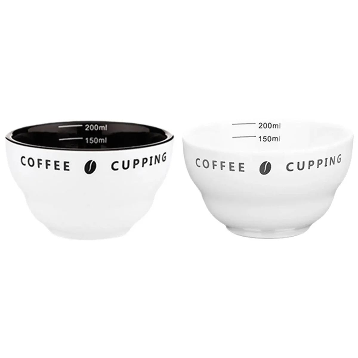 

AT13 Coffee Cup 200ml Measuring Cup Stackable with Scale Coffee Tasting Bowl Professional Ceramic Coffee Cup Measuring Cup