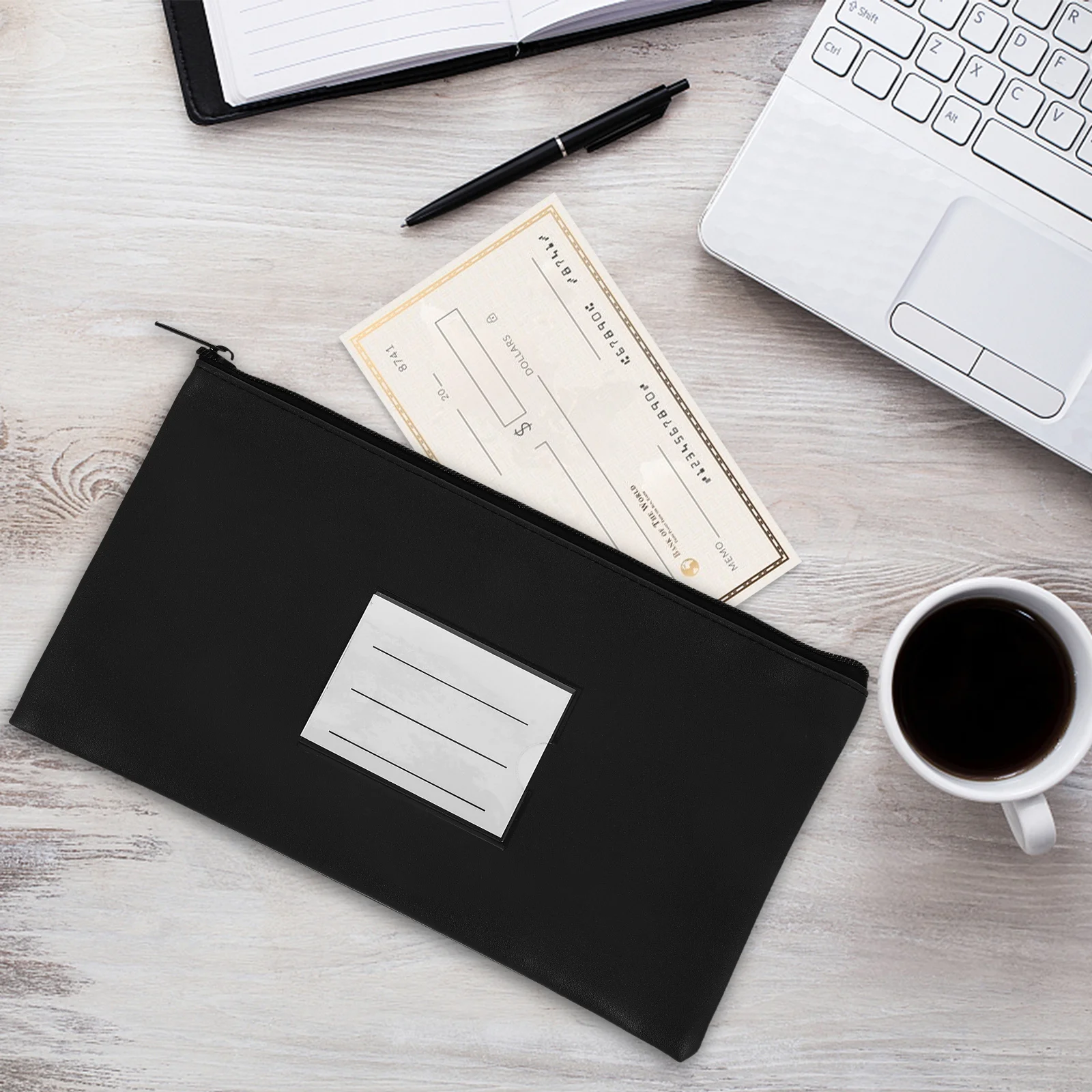 PU Money Wallet Pouch Portable Cash Organizer Bill Storage Bag Receipt Holder Small Money Pouch Bank Bags with Zipper