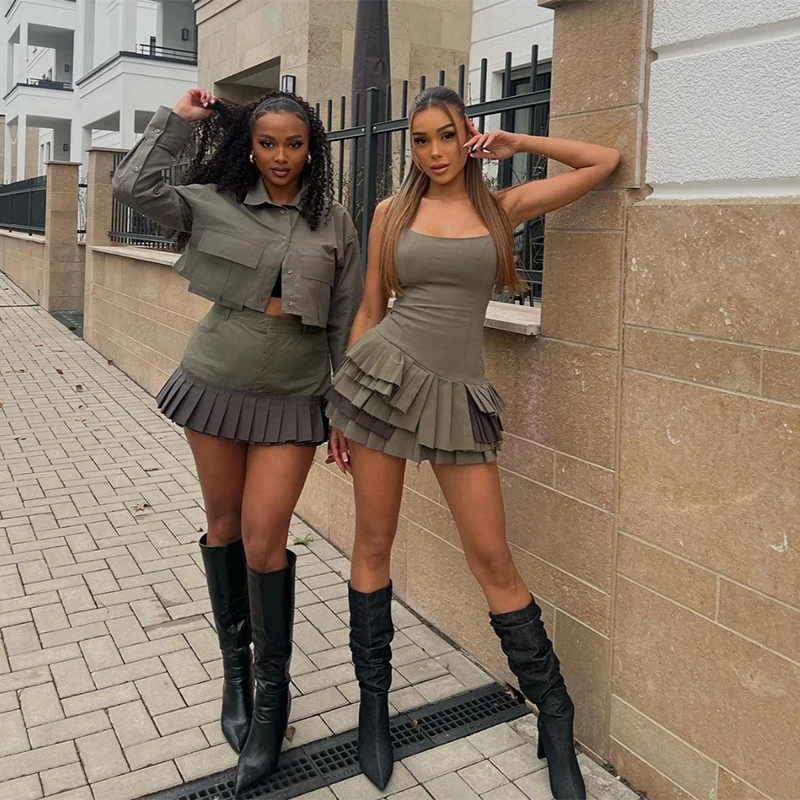 Robe à volants irréguliers pour femmes, Mini robe à bretelles, Sexy, dos nu, amincissante, mode High Street, moulante, robes de soirée, Club, 2025