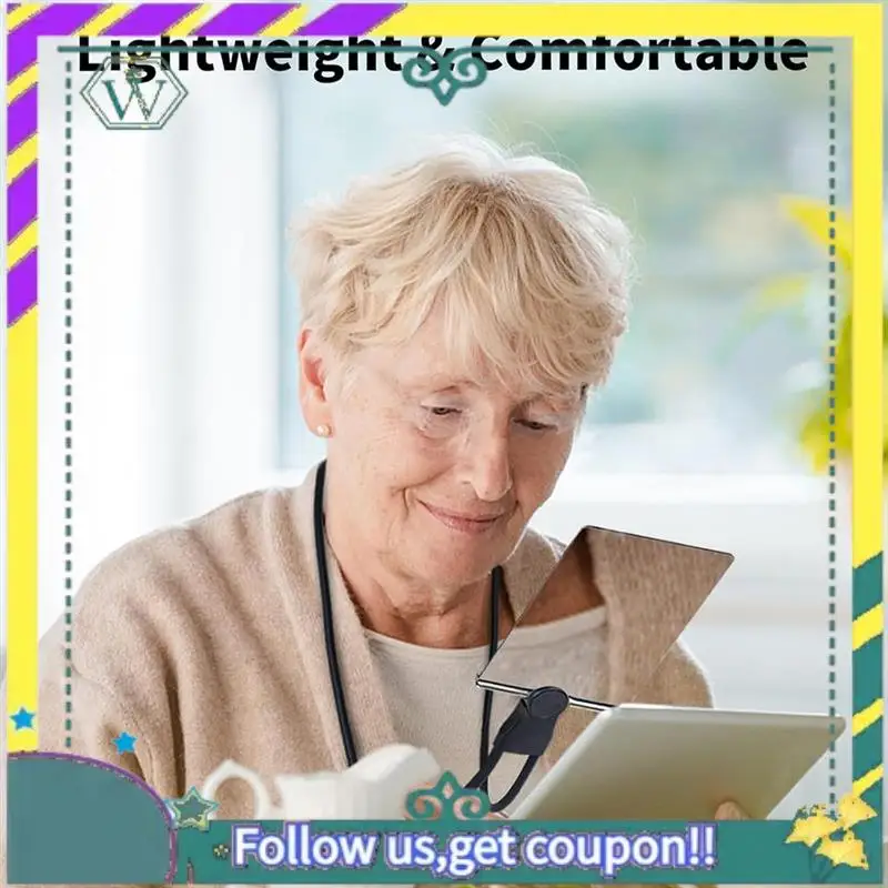 

НОВАЯ увеличительное стекло без помощи рук для чтения, 5-кратная лупа для чтения страниц для книг, швейный ремонт для пожилых людей с низким зрением