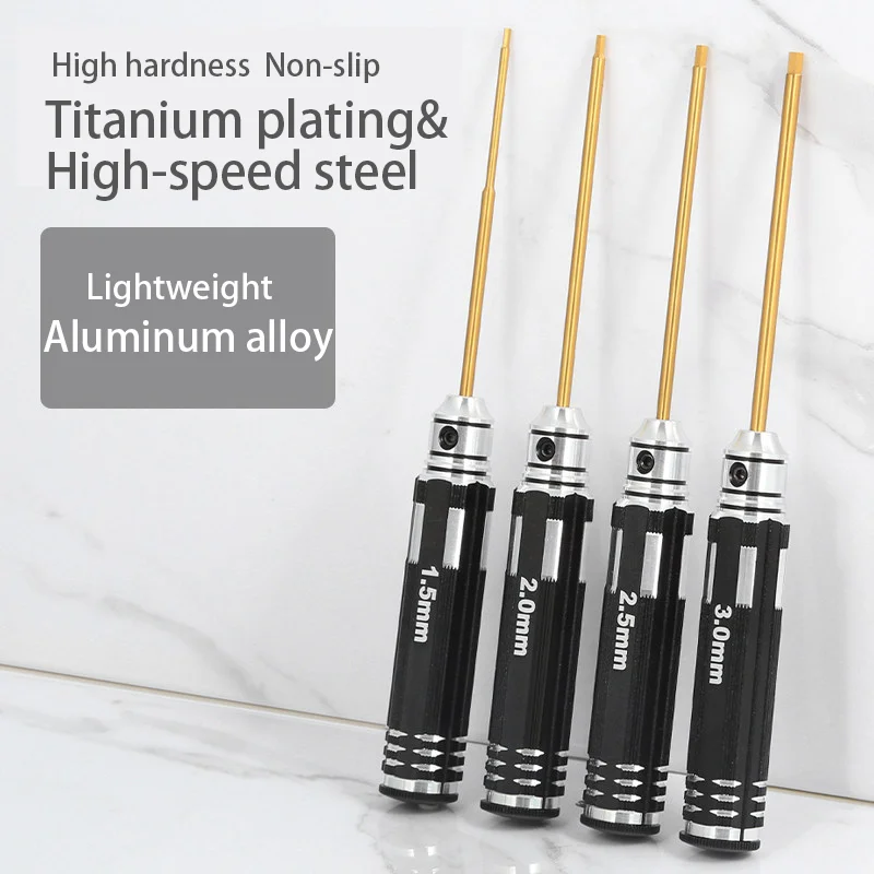 Model airplane hexagonal screwdriver set 1.3/1.5/2mm high-speed steel extended superhard hexagonal